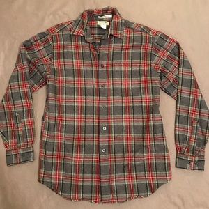 L.L. Bean Plaid Flannel Long Sleeve Shirt